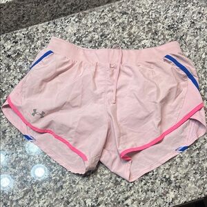 Under Armour Women's Light Pink Athletic Shorts - Small